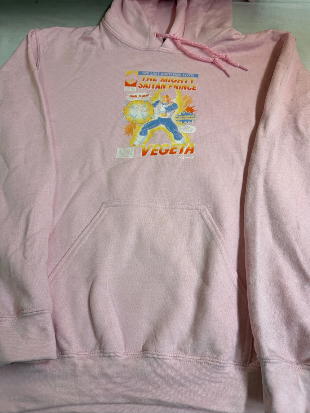 Pink Vegeta Graphic Hoodie Sweatshirt